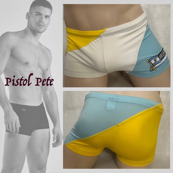 Pistol Pete Argentina Square Cut Swimsuit Medium 32-40" waist Gently worn - Picture 1 of 5